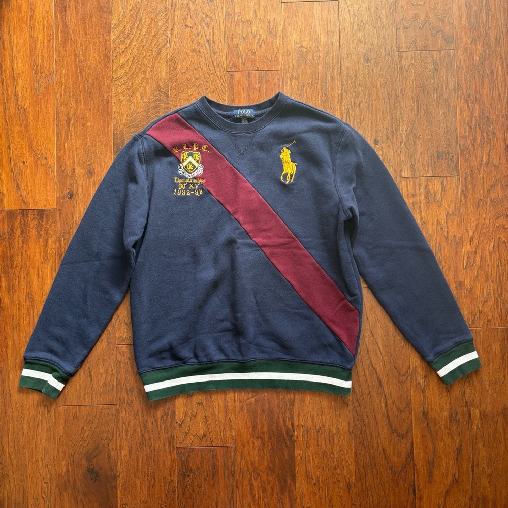 POLO Ralph Lauren Navy RLPC Championship Sweatshirt | Size XL